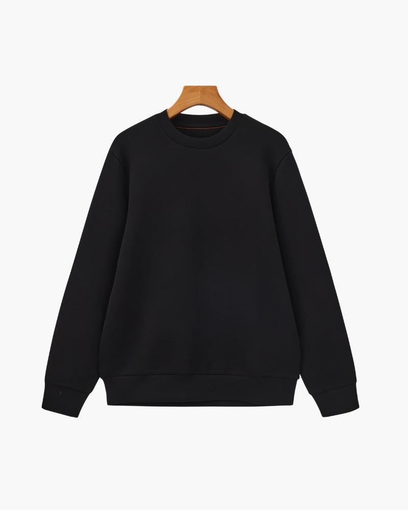 Belvara Strick - Klassisch Modal Blend Rundhals-Sweatshirt