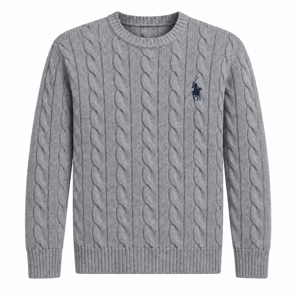 Belvara Klassischer Zopfstrick-Pullover