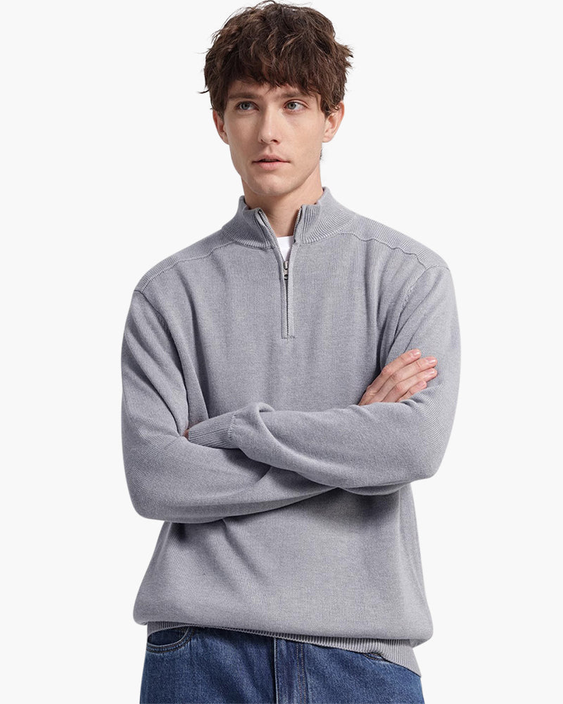 Belvara Strick - 100% Merinowolle Zip-Up