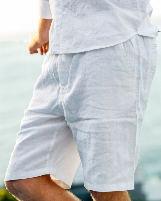 Belvara Hose - Casablanca - Premium Leinen Shorts