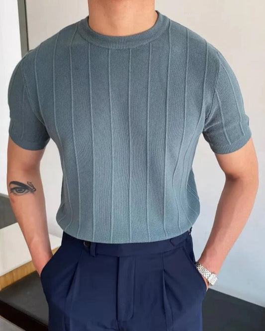 Belvara Strick - Cannes Ribbed T-Hemd