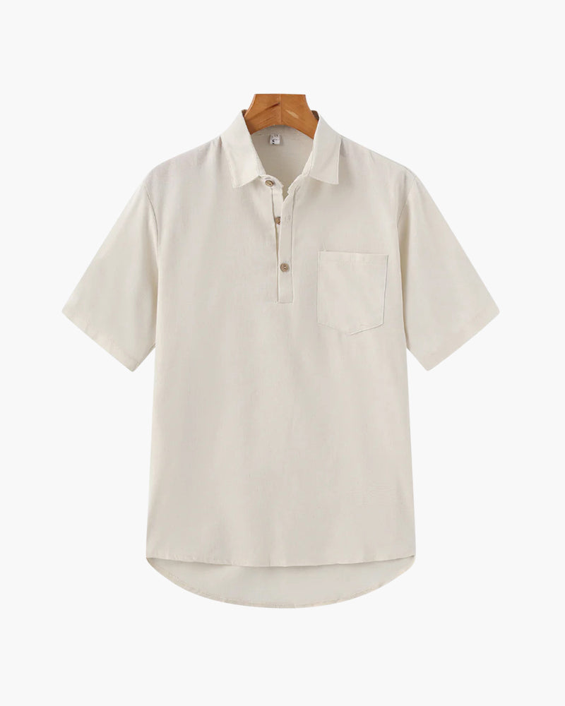 Belvara Hemd - Casablanca - Leinen Polo