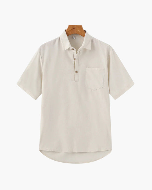 Belvara Hemd - Casablanca - Leinen Polo