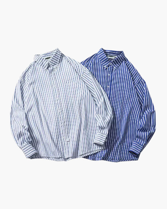 Belvara Hemd - Oversized Striped Hemd